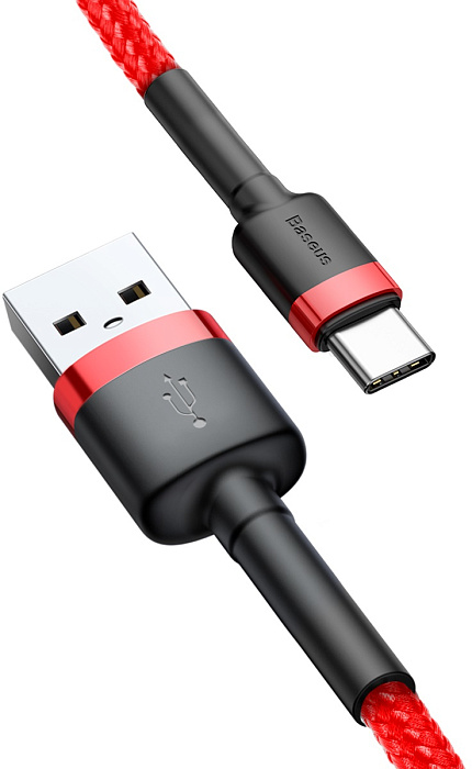 Купить Кабель Baseus Cafule Series USB/USB-C 1m CATKLF-B09 (Red/Red)